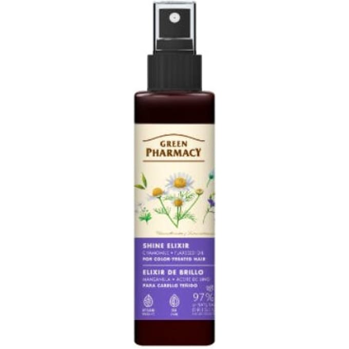Green Pharmacy Chamomile &amp; Flaxseed Oil Shine Elixir For Color-Treated Hair 150 ml