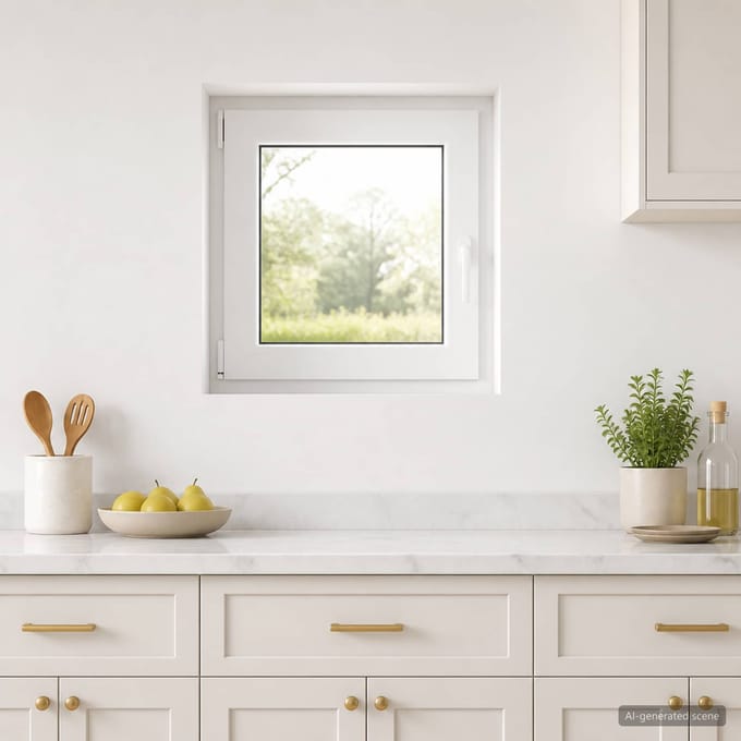vidaXL - Kleur - binnenkant - kelderraam - Wit - RISOR - 55 - x - 55 - cm