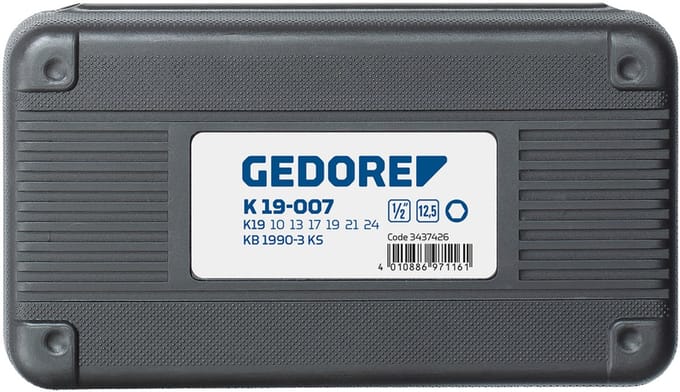 Slagmoerdopsleutelset 1/2, 7-dlg. 10-24 mm