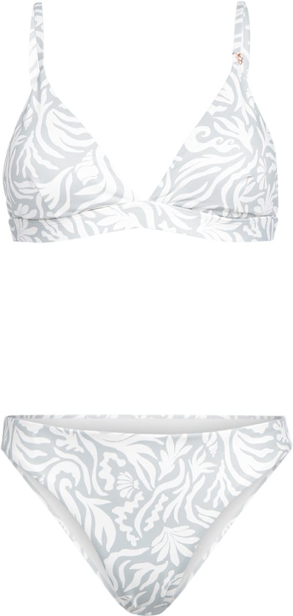 Brunotti - Aurely-Print - Bikini Aqua Grey - Dames - Bralette Bikini Set - Verstelbare bandjes - 44
