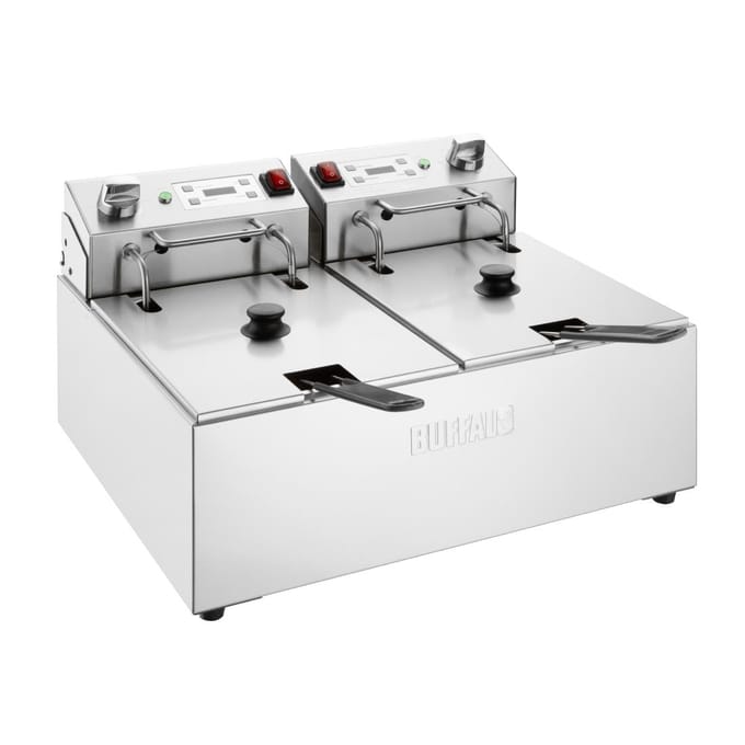 Buffalo Dubbele Elektrische Friteuse met Timer 2x5L
