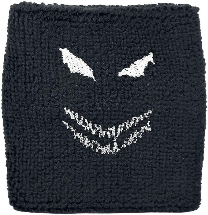 Disturbed Face - Wristband Zweetbandje zwart Katoen -