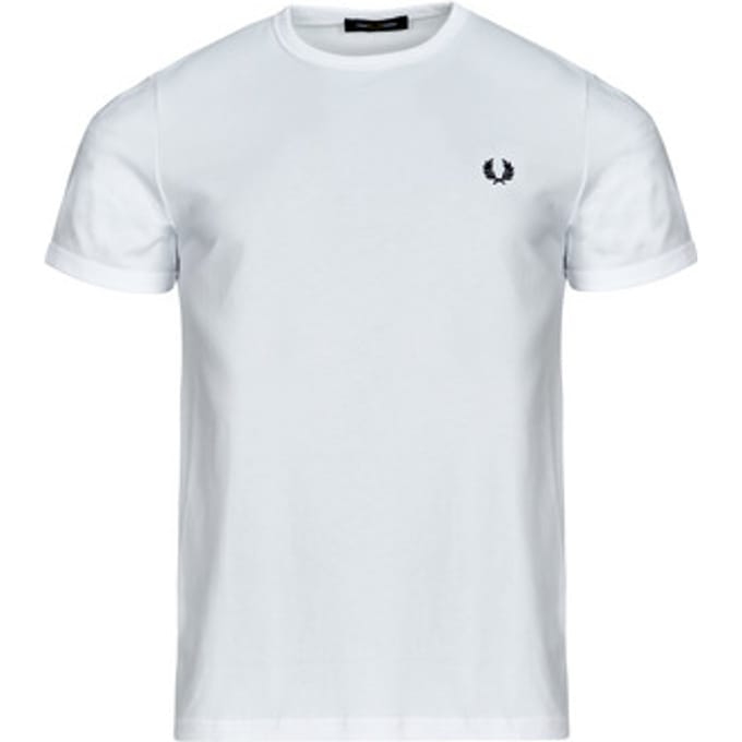 Fred Perry Ringer T-Shirt Wit - Maat L - Heren - Casual T-shirts