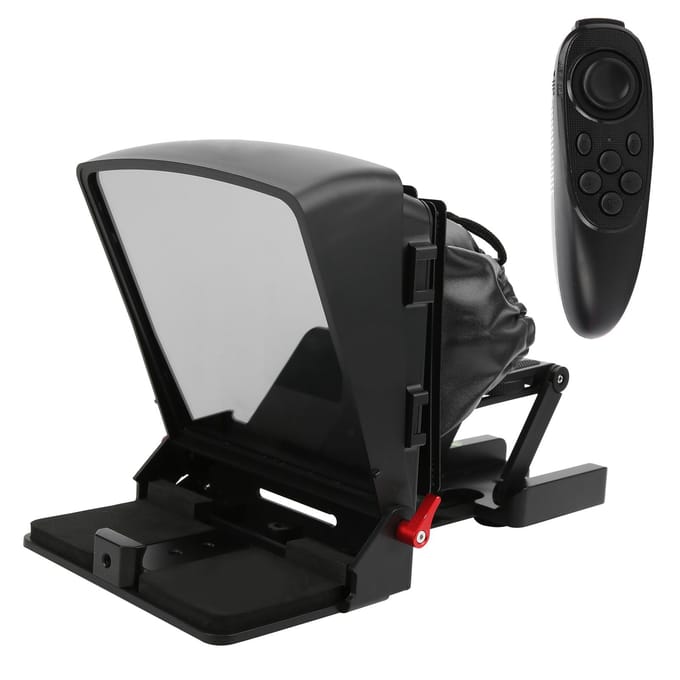 Draagbare Afstandsbediening Teleprompter Video-opname Prompter voor TelefoonCameraTablet gray