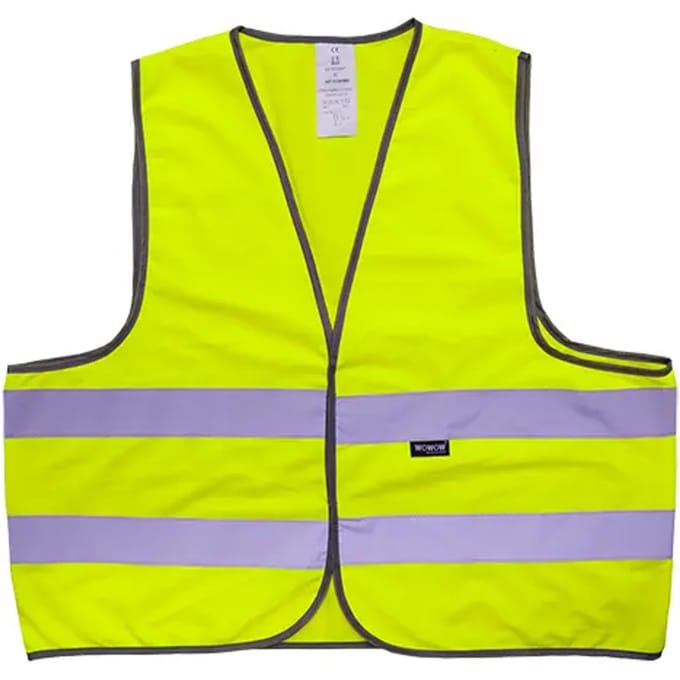 Wowow mesh gilet veiligheidshesje kind ( 0- 6 jaar) geel maat M
