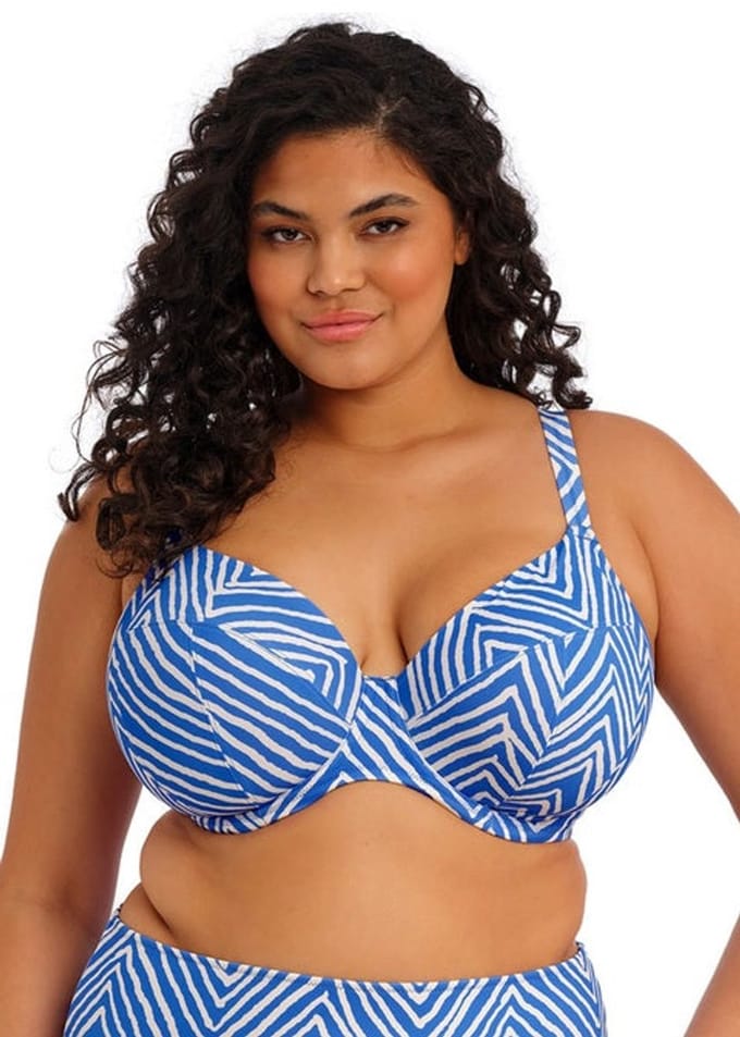 Elomi - Fiji Falls Bikini Top Ocean - maat 80J - Wit/Blauw