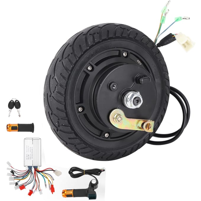 48V 350W Wiel Borstelloze Naafmotor Accessoire voor 8in Elektrische Scooter Ombouwset gray