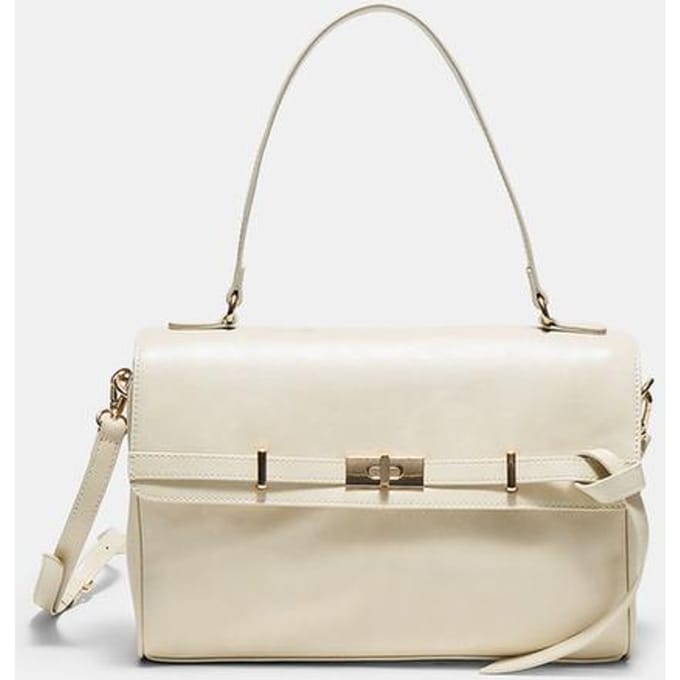 Stradivarius Middelgrote crossbodytas met riem  Ecru OS