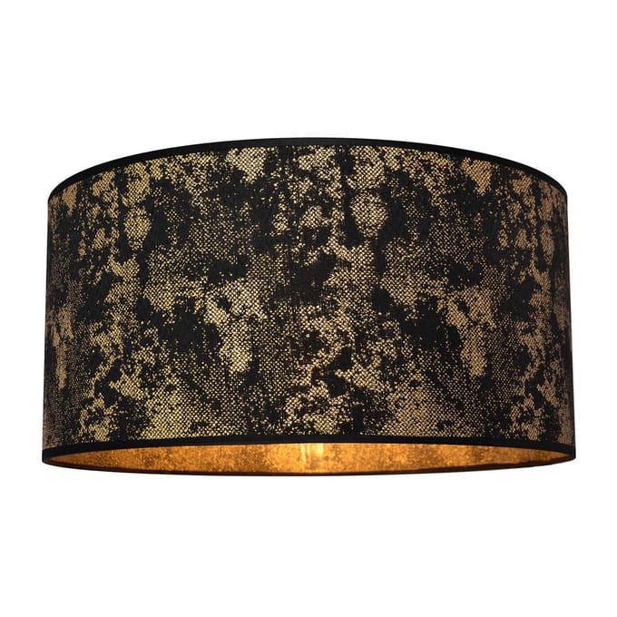 HELAM Lampenkap Abba E27 Ø 40/hoogte 20 cm zwart/goud