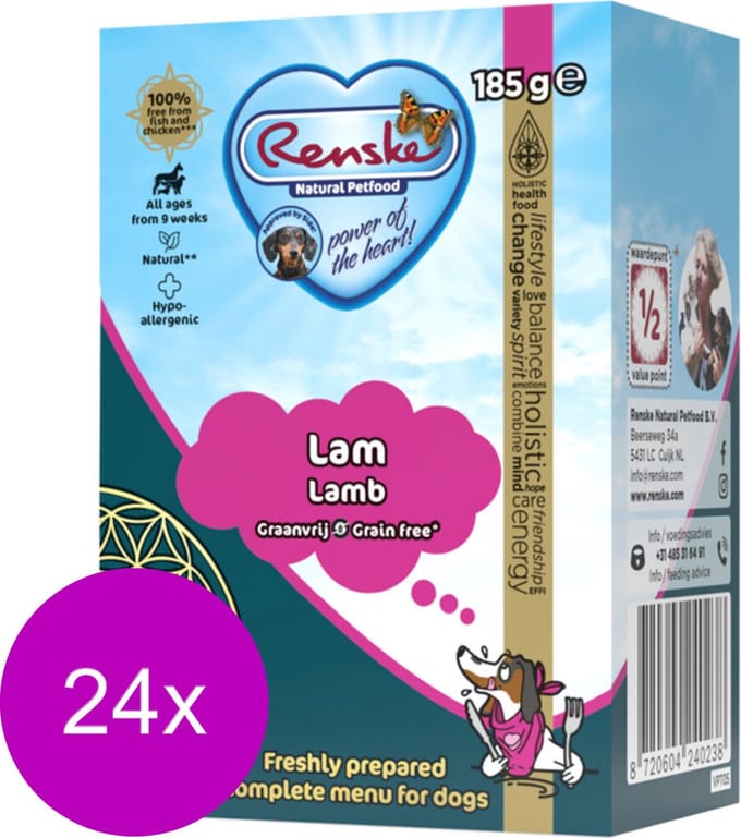 Renske vers bereide maaltijd lam graanvrij - 24x185 gr