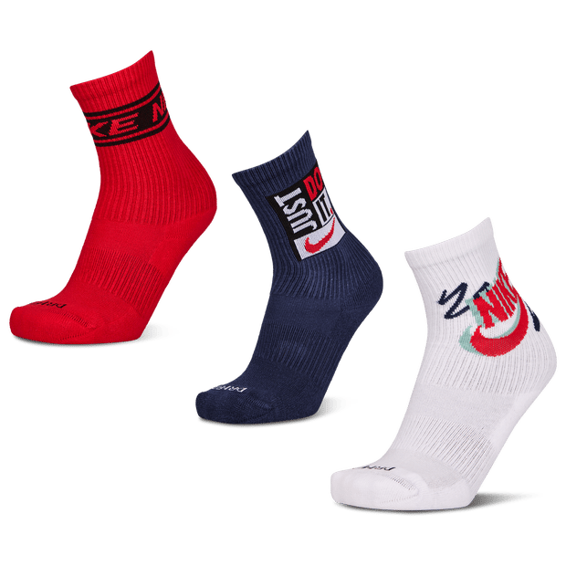 Nike Everyday Cushioned Crew 3 Pack Sokken Unisex - Rood - Maat 34 - 38
