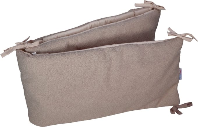 MamaLoes Teddy Boucle Nougat 30 x 180 cm Bedbumper
