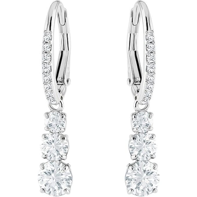 Boucles d'oreilles pendantes Swarovski Stilla Attract Trilogy 5416155 White|Box+Shopping Bag blue