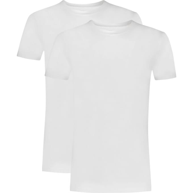 Ten Cate Basics t-shirt high neck wit 2-pack voor Heren | Maat S