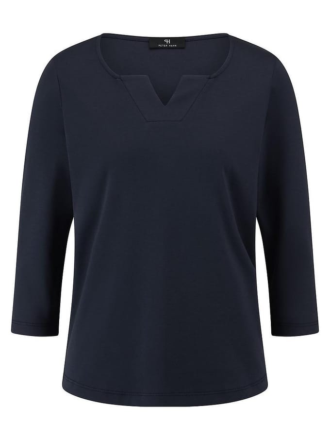 Shirt ronde hals Van Peter Hahn blauw