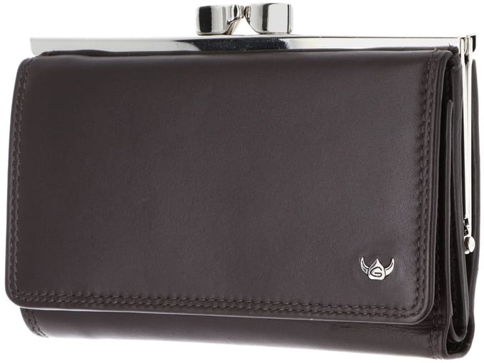 Golden Head Leren portemonnee Polo RFID Protect Bügelbörse 2157 Dunkelbraun donkerbruin
