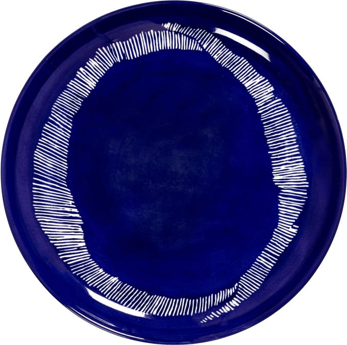 Serax Feast By Ottolenghi Dinerbord Ø22.5 Dark Blue Stripes White