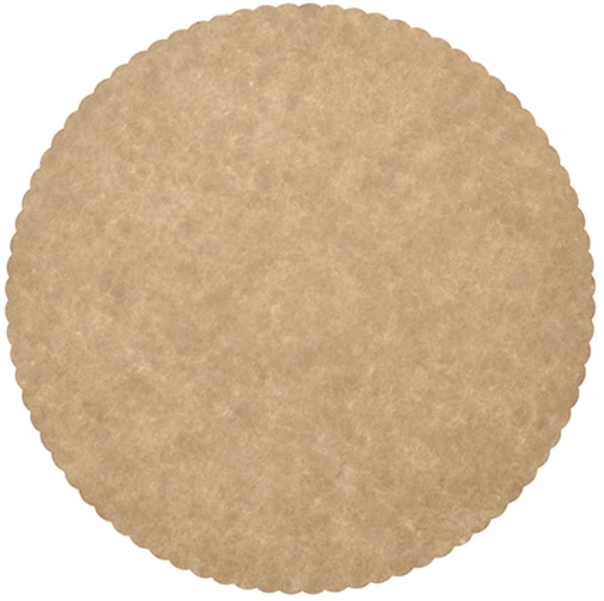 100 Taartranden, karton pure rond Ø 28 cm bruin met kartel rand