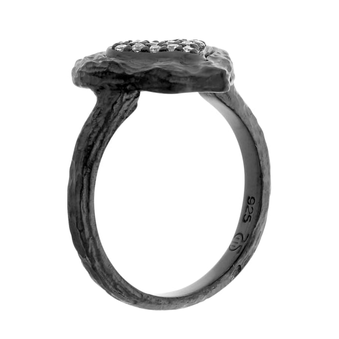 Orphelia Dames 925 Sterling Zilveren Ring - Zwart ZR-7082/2