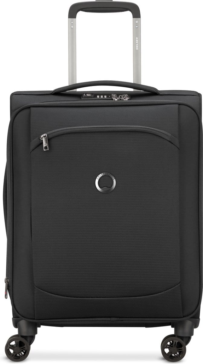 Delsey Montmartre Air 2.0 Handbagagekoffer - 55 cm Slim - Vergrootbaar - Zwart