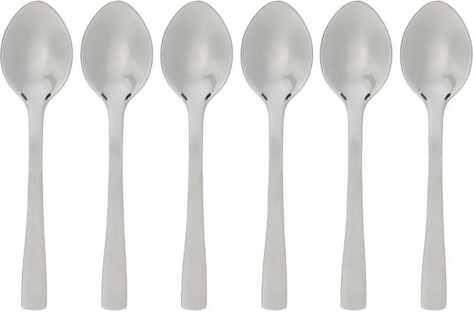 Secret de Gourmet Koffielepels/theelepels - 6 stuks - RVS - 9,5 cm