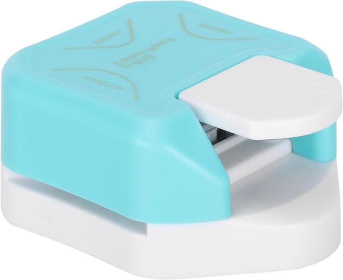 Hoekronser - Papierpons - Kaarten Maken - 3 Snijgroottes - 3 Vellen - Turquoise