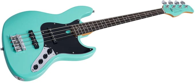 Sire V3N 4/MLG Marcus Miller 4-snarige Actieve Jazz Bas Mild Green met 2-Bands Preamp