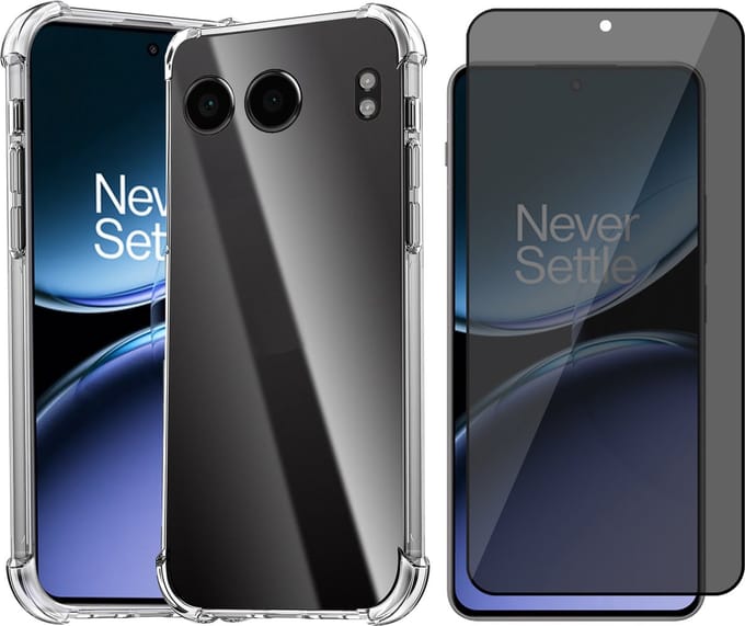 Hoesje geschikt voor OnePlus Nord 4 - Privacy Screenprotector Volledig Dekkend Glas - Shockproof Transparant