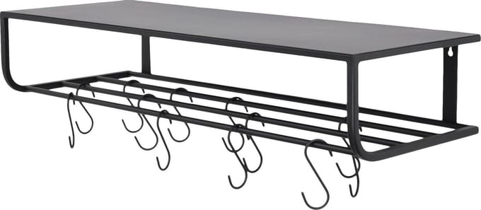LOFT42 Milan Kapstok - Zwart – Metaal – 12 S haken