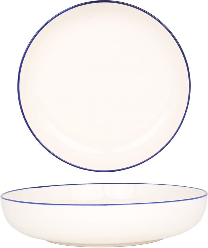 Rinart Diepbord - Blue Edge - Porselein - 26 cm (2000cc) - set van 6