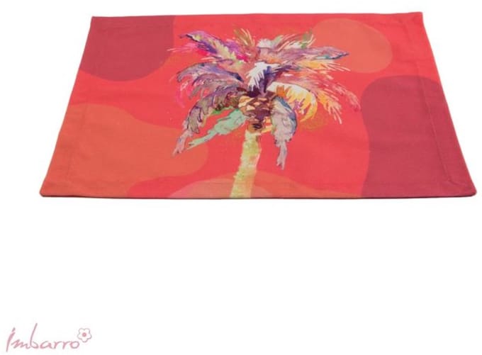 Imbarro - Placemats - Set van 2 - Palmtree - Tropical - 35x53cm - Katoen