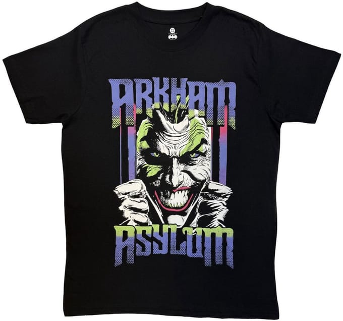 DC Comics Joker - Arkham Asylum Heren Tshirt - M - Zwart