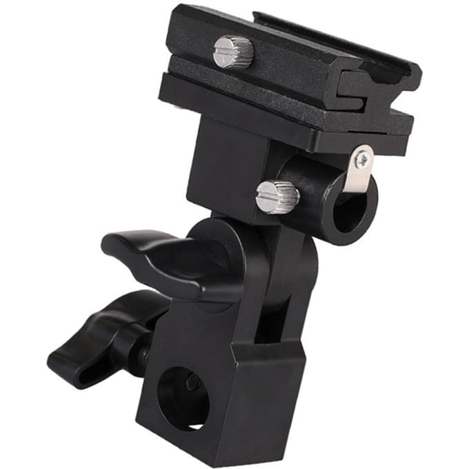 Foto Flitser Adapter Hot Shoe Draaibare Bevestiging Lichtstatief Beugel B Paraplu Houder Fotografie black