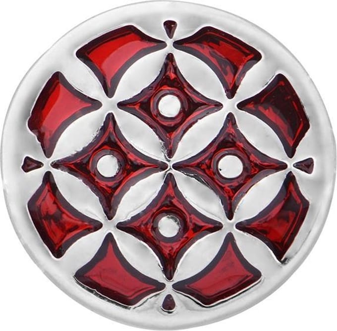 Quiges - Drukknoop Mini 12mm Blokjes Rood - EBCMK034