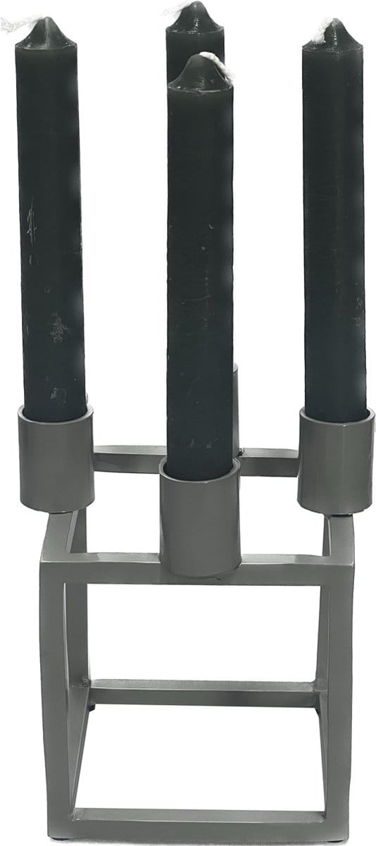 Kandelaar Taltal | Medium | ivoor | L10 x B10 x H13 cm