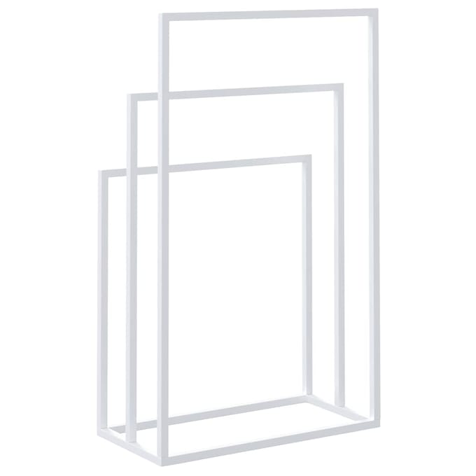 vidaXL - Handdoekenrek - vrijstaand - 48x24x79 - cm - ijzer - wit