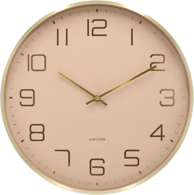 Karlsson Wandklok Elegance Glow - Bruin - Ø40cm - Wandklok Scandinavisch