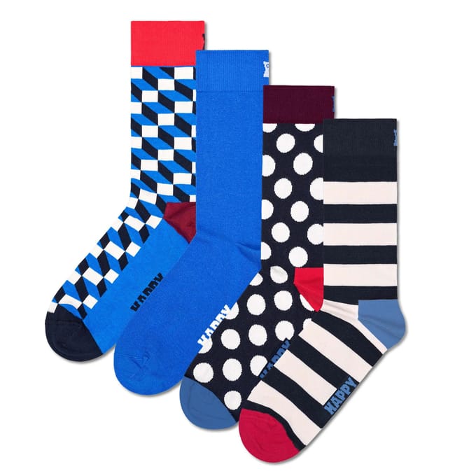 Happy Socks - 4-Pack Navy Socks Gift Set - Heren - Sokken