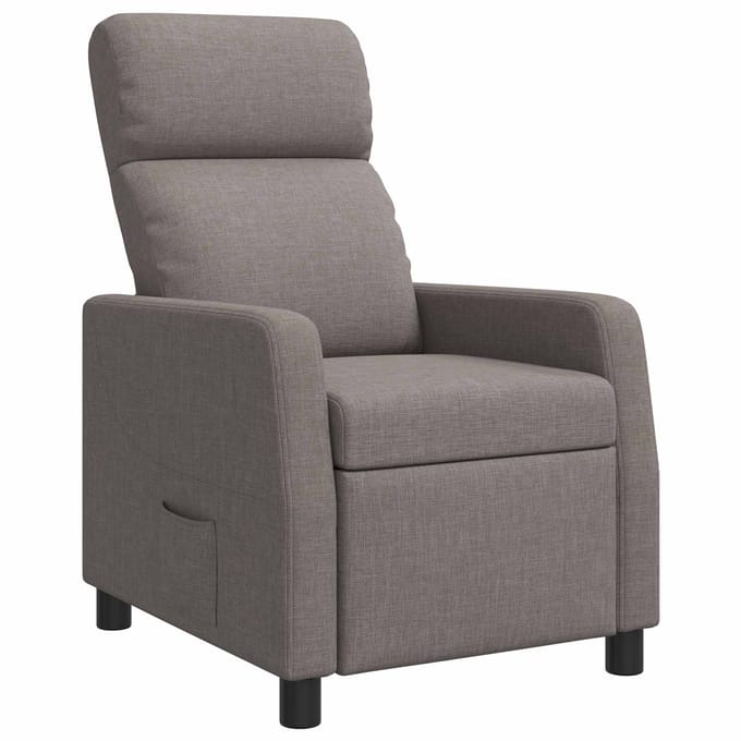 vidaXL - Recliner - Taupe - Stof