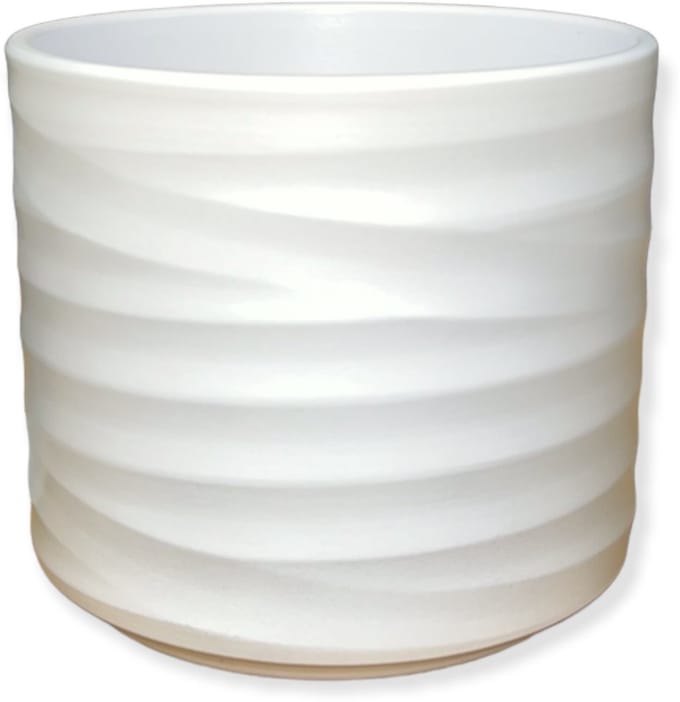 HS Berlin bloempot rond 28,5x24cm wit