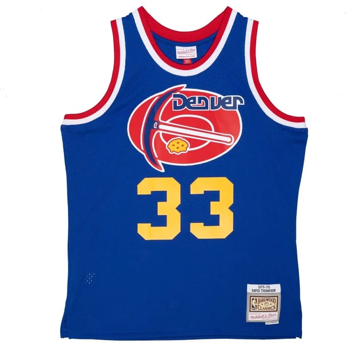 Basketbaltanktop heren Nba Dark Jersey Hardwood Classics No 33 Thompson 1975-76 Dennug
