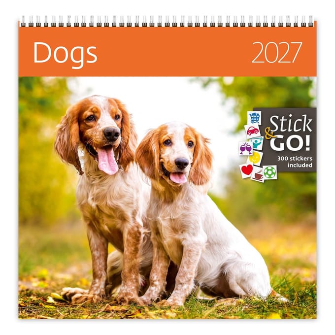 CA02-2027 Schrijfkalender 30 x 30 Honden