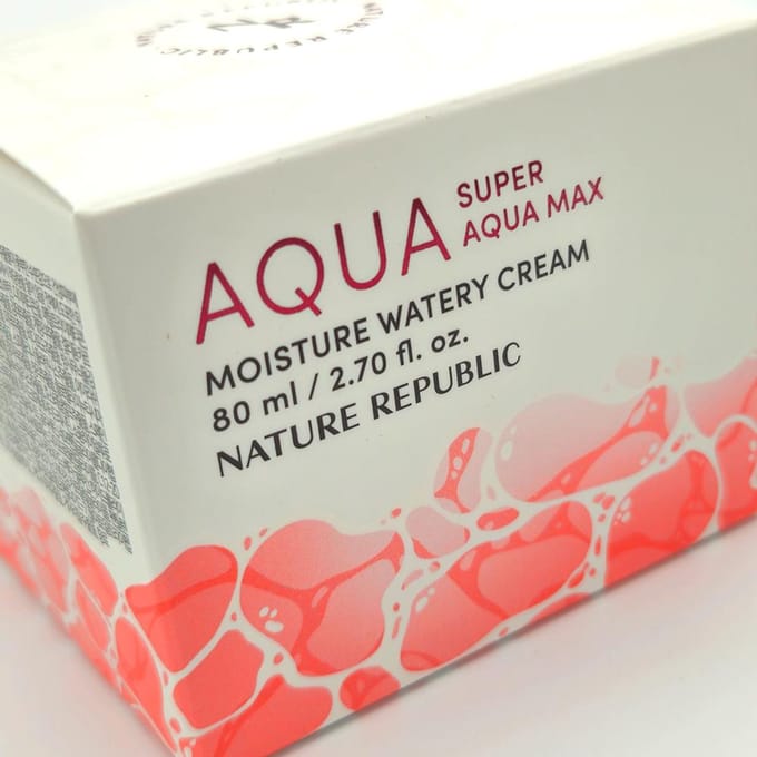Nature Republic Super Aqua Max Crème Aqueuse Hydratante 80 ml (Peau sèche) 80ml red