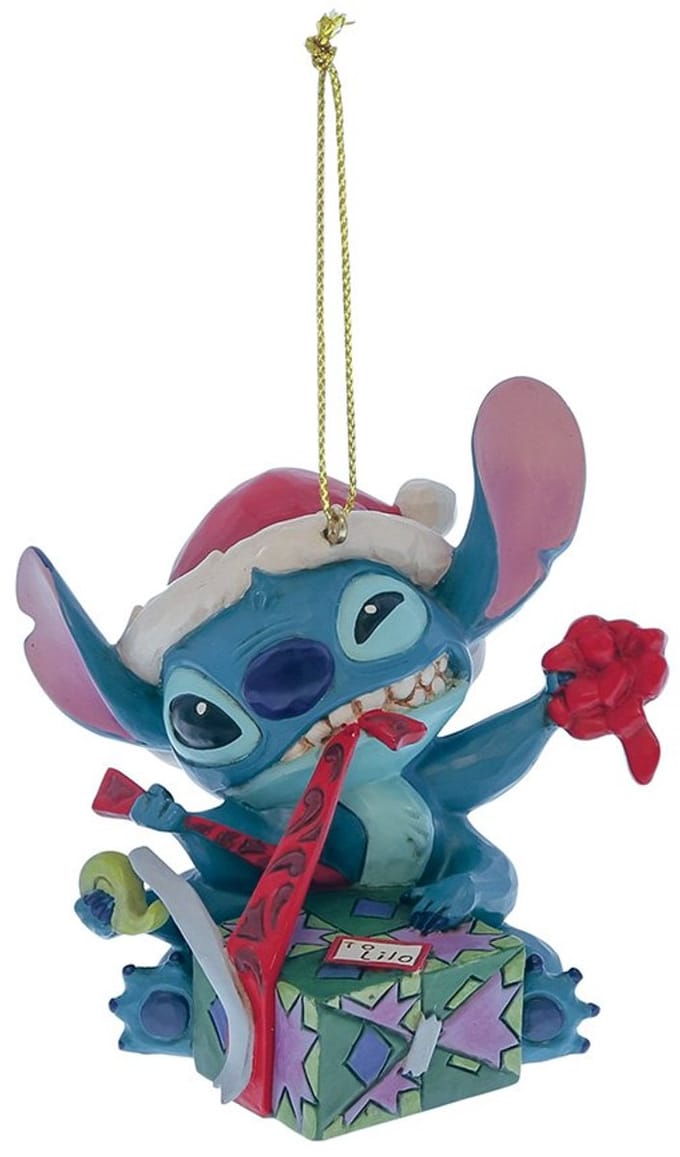 Stitch met Kerstcadeau Ornament