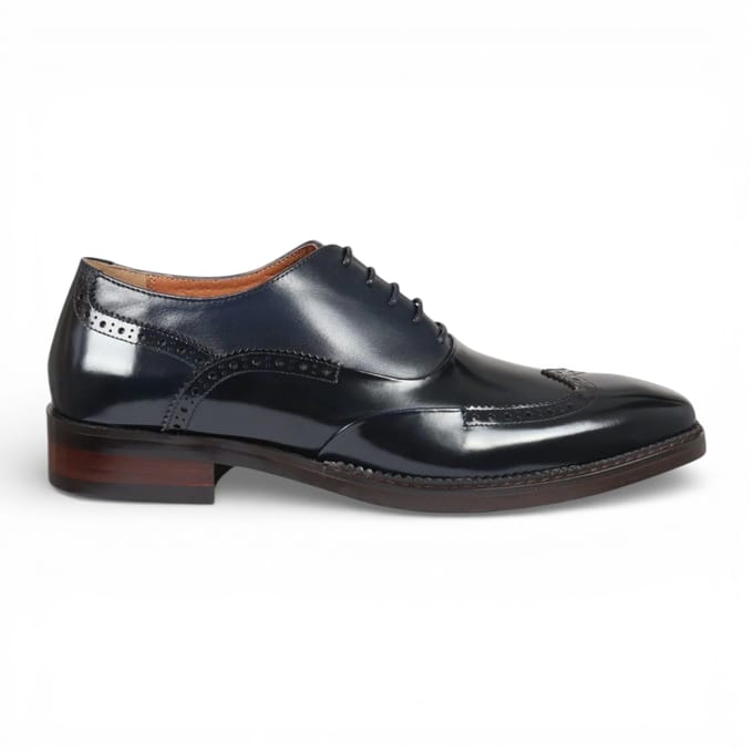 Justin Reess herenbrogues van zwart lakleer - Harry