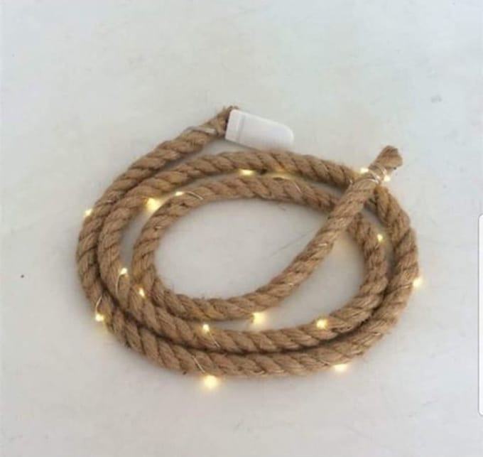 Kerstverlichting - Jute Rope Ineke Met 20 Led D1,5 L150cm