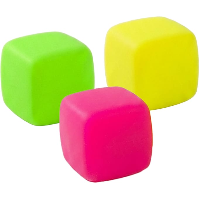 PANDAH Squeeze sugar neon/transparant 3,5 cm  3 pack   2 assorti