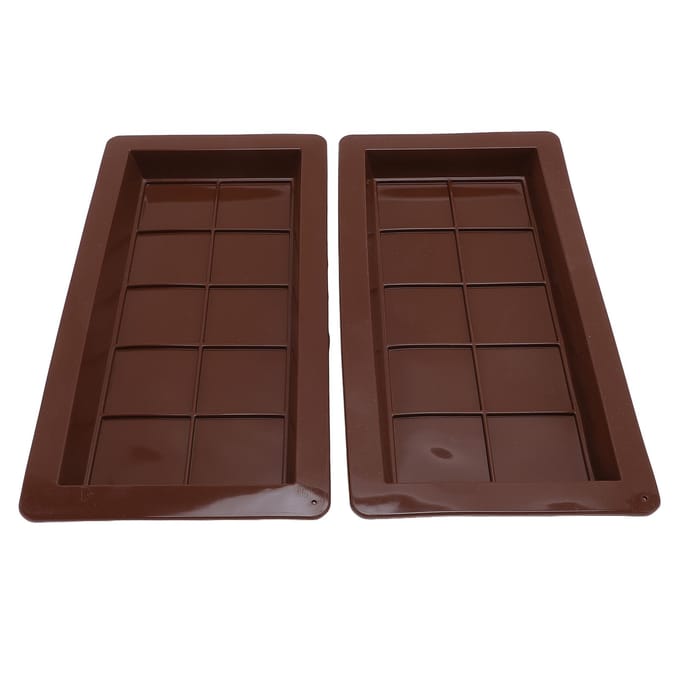 2 stuks Chocoladereep Sjabloon Wasbaar Herbruikbaar Siliconen Chocolademaker met Zakjes en Schraper voor black