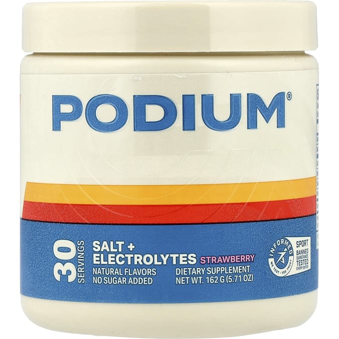 Podium Nutrition, Zout + Elektrolyten, Aardbei, 162 g (162 gr)