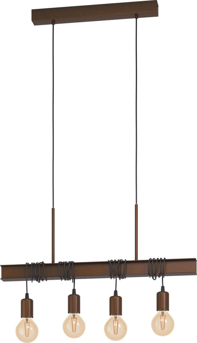 Eglo Hanglamp Townshend 4 Antiek Bruin 4xe27 60w